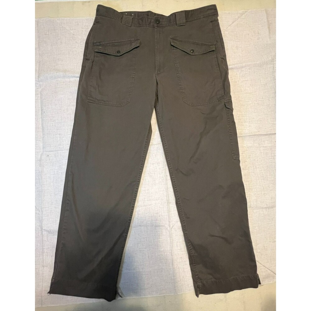 Gap Mens 38 XL Cargo Pants Green Wide Leg Utility Button Fly Pockets Y2K 2002